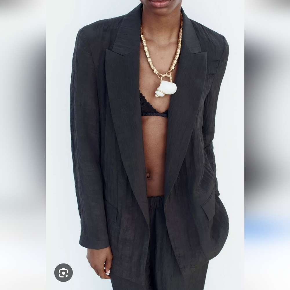 Zara Relaxed Blazer Black Size S